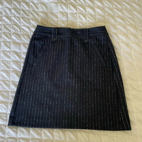 Loft pinstripe wool blend mini skirt - Picture 1 of 6
